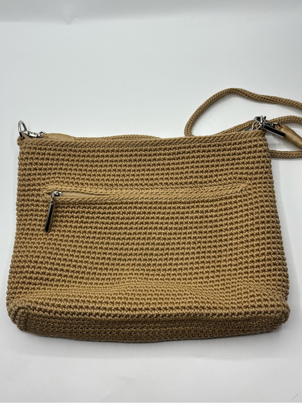 The Sak Lumi Cream Hand Crocheted Shoulder/Crossbody Handbag Convertible Strap - Picture 4 of 13